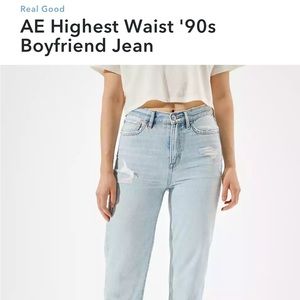 American Eagle Highest Waist 90s boyfriend jeans